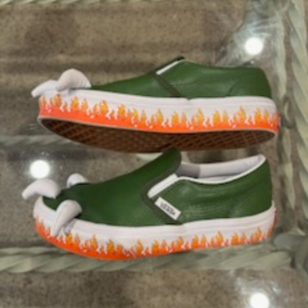 Vans Dragon Reptile Claw Slip-On Shoes with Flames - Picture 4 of 7